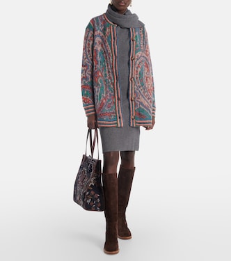 Cardigan in jacquard di misto mohair | Etro