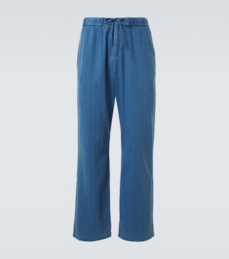 Rocha herringbone cotton twill wide-leg pants | Frescobol Carioca