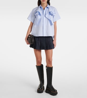 Camicia in popeline di cotone con volant | Sacai
