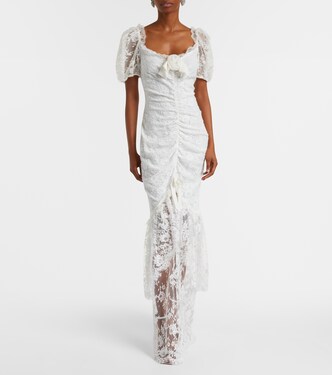 Robe longue en dentelle | Alessandra Rich