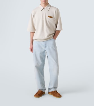 Polo de jersey de algodón con cremallera | Bottega Veneta