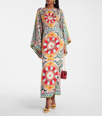 Vestido de fiesta de seda estampado | Dolce&Gabbana