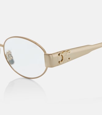 Metal Triomphe round glasses | Celine Eyewear