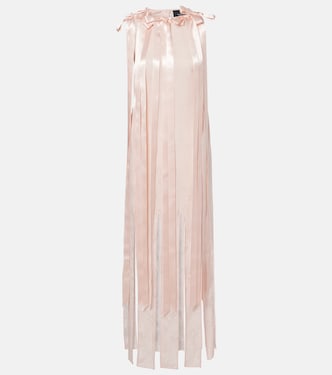蝴蝶结细节花卉提花加长连衣裙 | Simone Rocha