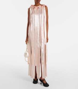 Bow-detail floral jacquard maxi dress | Simone Rocha