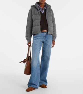 Cable-knit wool and cashmere puffer jacket | Polo Ralph Lauren