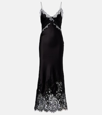 Slipdress Tamera aus Satin mit Spitze | Rebecca Vallance