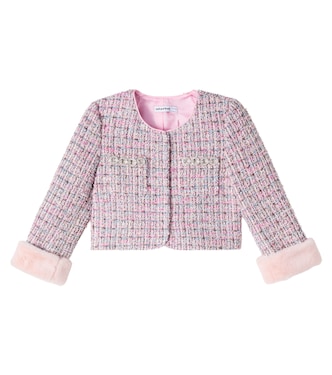Chaqueta de bouclé con pelo sintético | Self-Portrait Kids