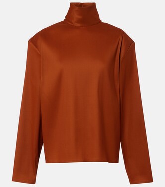 Turtleneck silk-blend top | Saint Laurent