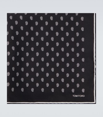Bedrucktes Einstecktuch aus Seiden-Twill | Tom Ford