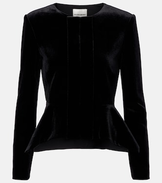 Peplum velvet jacket | Roland Mouret