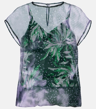 Printed silk organza top | Dries Van Noten