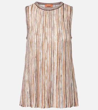 Top aus Häkelstrick mit Pailletten | Missoni