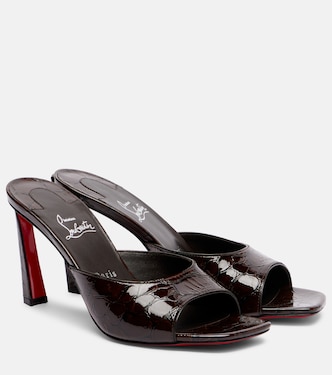 Mules Condora 85 en cuir verni | Christian Louboutin