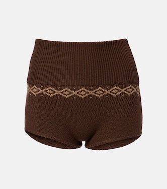 Argyle crochet wool shorts | Magda Butrym