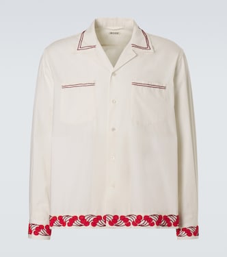 Cherry Lane beaded cotton poplin shirt | Bode