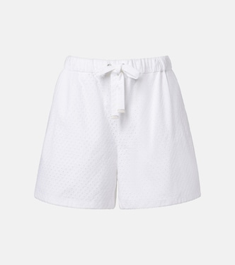 Broderie anglaise cotton shorts | Moncler
