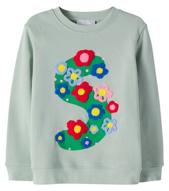Appliqué cotton jersey sweatshirt | Stella McCartney Kids