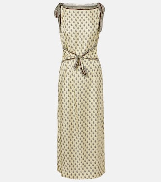 Amorette paisley silk-blend midi dress | Dôen
