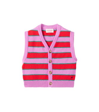 Striped cotton sweater vest | Bobo Choses