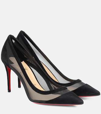 Galavati 85绒面革和网布高跟鞋 | Christian Louboutin