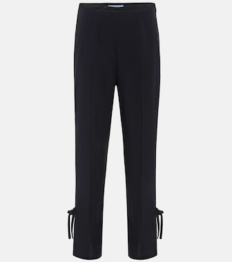 High-rise crêpe pants | Prada