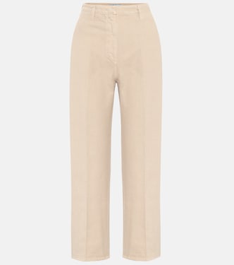 High-rise denim straight pants | Prada