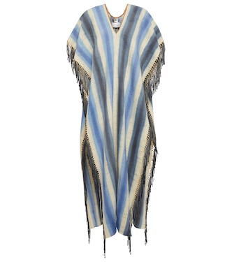Caftano in cashmere e seta a righe | Chloé