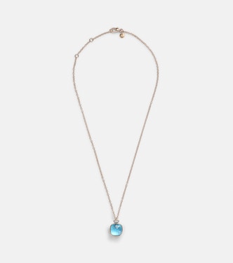 Collana Nudo in oro 18kt con topazio blu e diamanti | Pomellato