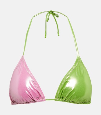 Top de bikini Love Triangle de lamé | Reina Olga