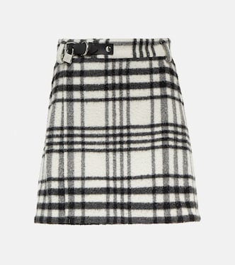 Checked wool-blend miniskirt | JW Anderson
