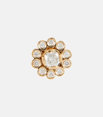 Orecchino singolo Soleil de Fleur in oro 18kt con diamanti | Sophie Bille Brahe