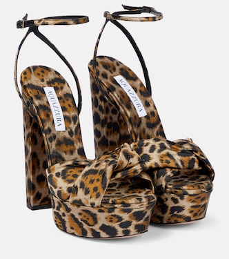 Olie Plateau 140 leopard-print sandals | Aquazzura
