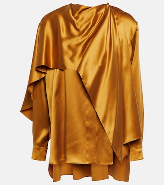 Kata draped silk satin top | Roksanda