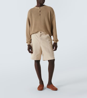 Bizen cotton and linen cargo shorts | Loro Piana
