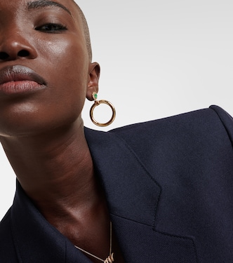 Boucles d'oreilles Endless en or 18 ct, émeraudes et diamants | Ileana Makri