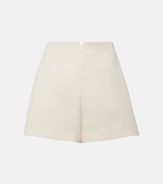 High-Rise Shorts VGold aus Crepe Couture | Valentino