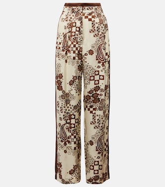 Printed high-rise wide-leg pants | Alémais