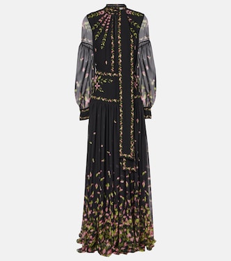 Vestido de fiesta de gasa de seda floral | Erdem