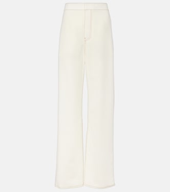 Weite High-Rise-Hose aus einem Wollgemisch | Alaïa