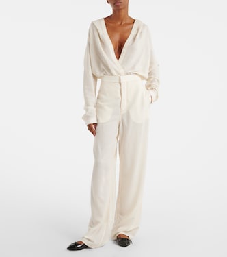 Weite High-Rise-Hose aus einem Wollgemisch | Alaïa