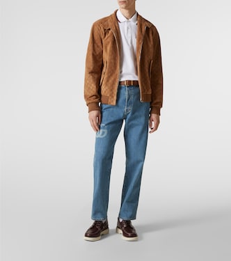 Segelschuhe Web Stripe aus Leder | Gucci