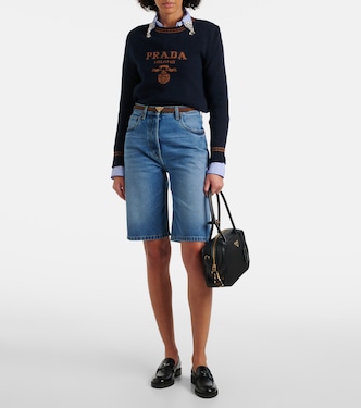 Jeans capri de tiro alto | Prada