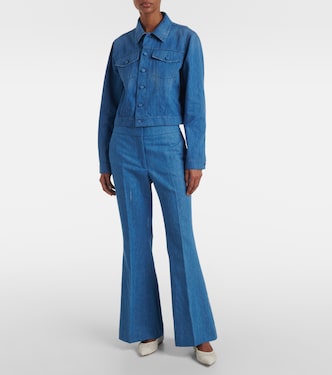 Pantaloni flared Marsh in cotone e lino | Gabriela Hearst
