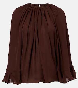 Blusa de georgette de seda | Johanna Ortiz