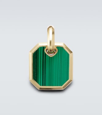 Amulet 18kt gold pendant with malachite | David Yurman