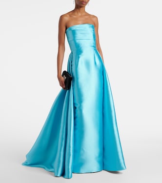 Robe longue bustier en satin | Solace London