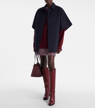 Capa de botonadura simple de lana | Gucci