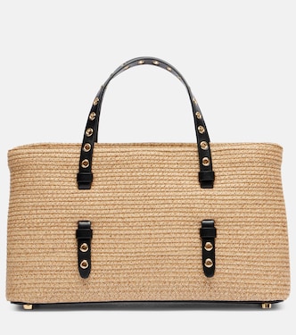 Mina 25 Medium straw tote bag | Alaïa