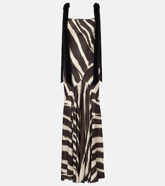 Zebra-print satin gown | Nina Ricci